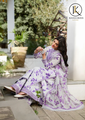 Winter Unstitched 3PCs Printed Karandi Dress With Digital Printed Karandi Dupatta KL-312