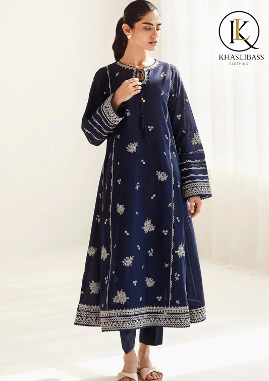 Winter Unstitched 2PCs Embroidered Dhanak Dress With Dhanak Trouser KL-376