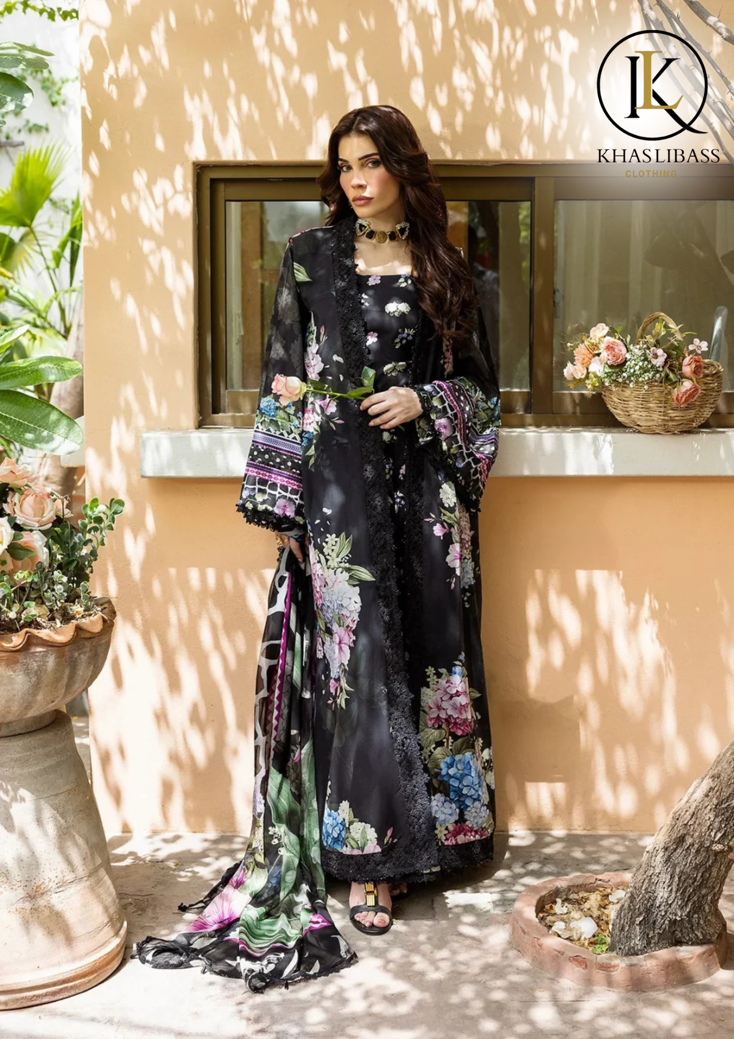 Winter Unstitched 3PCs Digital Printed Banadoria Linen Dress With Digital Printed Linen Dupatta  KL-385