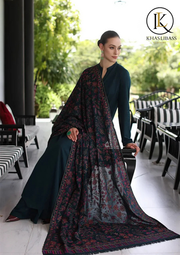 Winter Unstitched 3PCs Embroidered Dhanak Dress With Dhanak Heavy Embroidered shawl KL-330