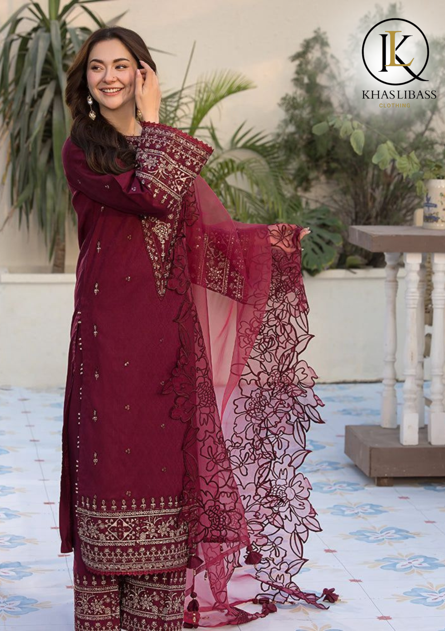 Summer Unstitched 3PCs Lawn Embroidered Dress With Organza Dupatta KL-224