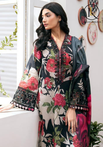 Summer Unstitched 3PCs Digital Printed Lawn Dress With Voil Dupatta KL-225