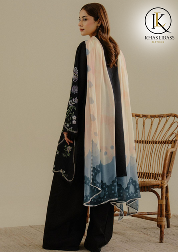 Summer Unstitched 3PCs Lawn Embroidered Shirt With Diamond Dupatta KL-258