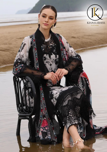 Summer Unstitched 3PCs Lawn Embroidered Shirt With Chiffon Dupatta KL-266