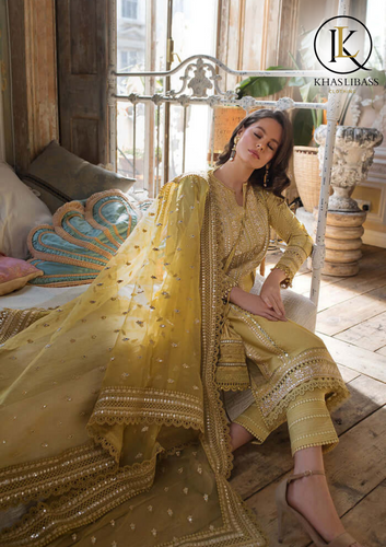 Summer Unstitched 3PCs Lawn Embroidered Shirt With Chiffon Dupatta KL-298