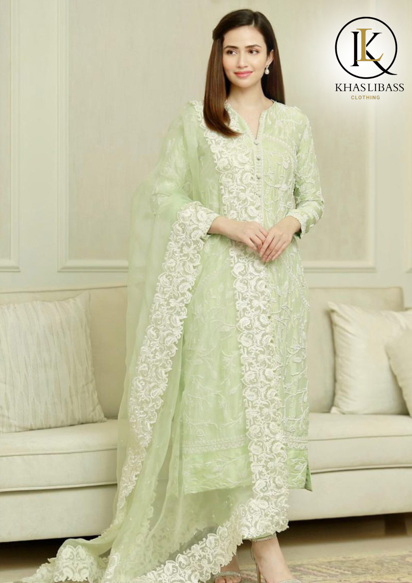 Summer Unstitched 3PCs Lawn Embroidered Shirt With Chiffon Dupatta KL-305