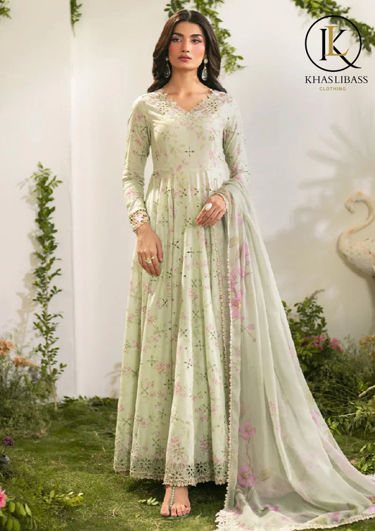 Winter Unstitched 3PCs Printed Dhanak Dress With Digital Printed Dhanak Dupatta KL-400