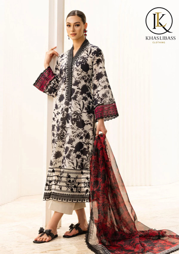 Winter Unstitched 3PCs Digital Printed Karandi Dress With Digital Printed Karandi Dupatta KL-401