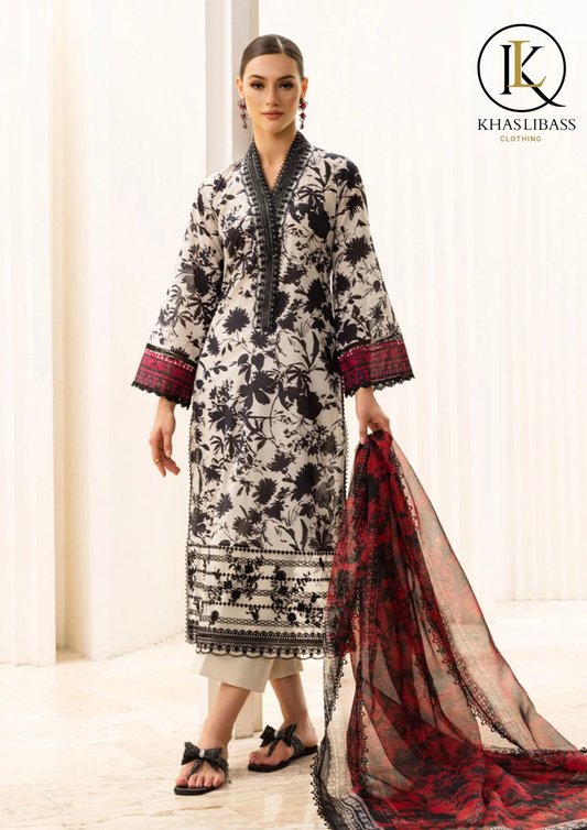 Winter Unstitched 3PCs Digital Printed Karandi Dress With Digital Printed Karandi Dupatta KL-401