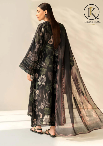Winter Unstitched 3PCs Printed Khaddar Dress With Digital Printed Khaddar Dupatta KL-402