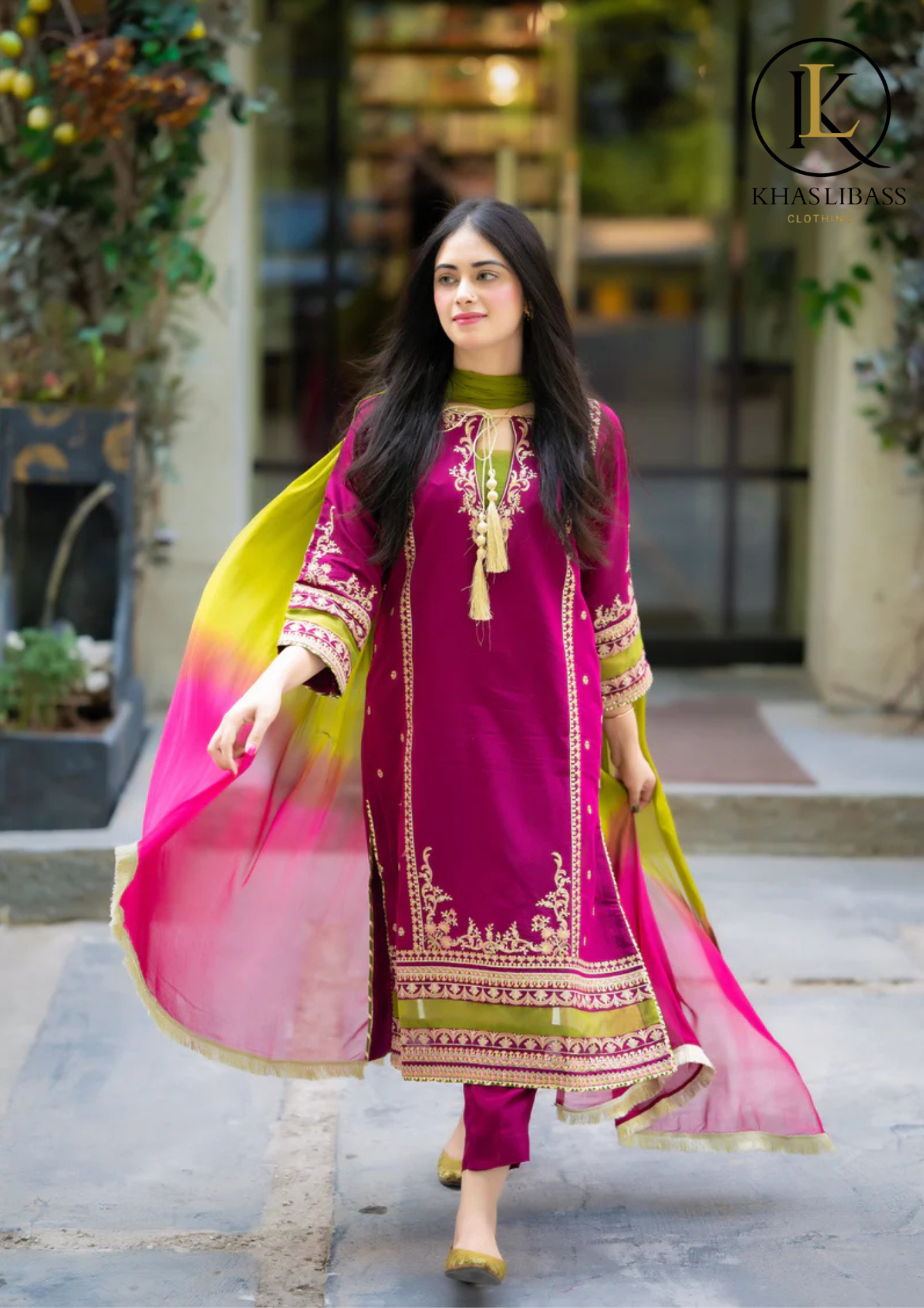 Winter Unstitched 3PCs Embroidered Dhanak Dress With Digital Printed Dhanak Dupatta KL-409