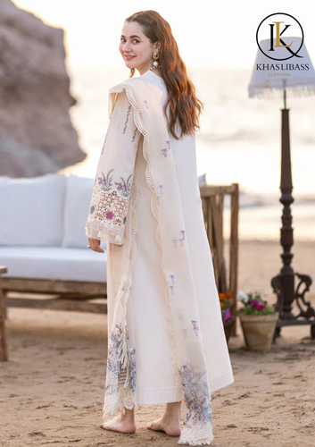 Winter Unstitched 3PCs Embroidered Dhanak Dress With Net Embroidered Dupatta KL-423