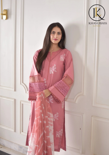 Winter Unstitched 3PCs Embroidered Dhanak Dress With Twill Printed Shawl KL-437