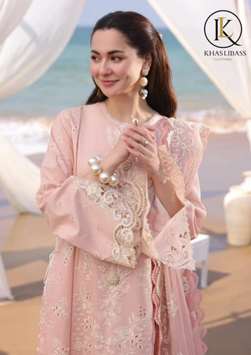 Winter Unstitched 3PCs Embroidered Dhanak Dress With Net Embroidered Dupatta KL-443