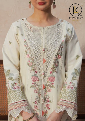 Winter Unstitched 3PCs Embroidered Dhanak Dress With Digital Printed Wool Shawl KL-460